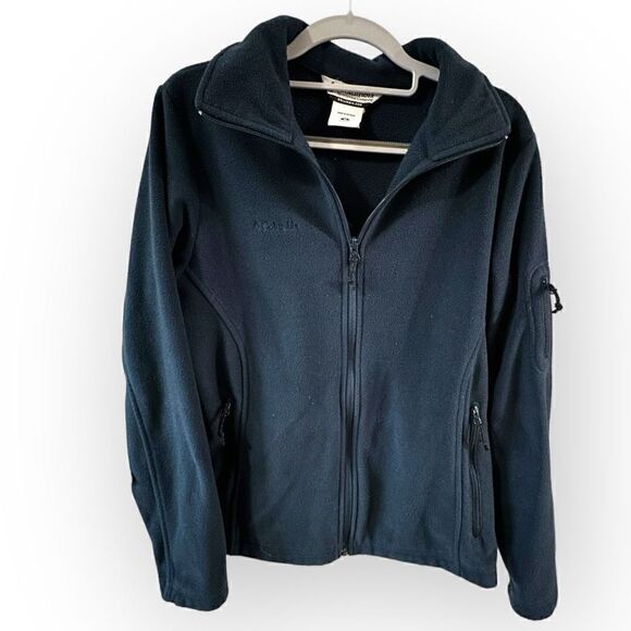 Columbia full zip fleece jacket blue women’s size medium polyester - Picture 1 of 6